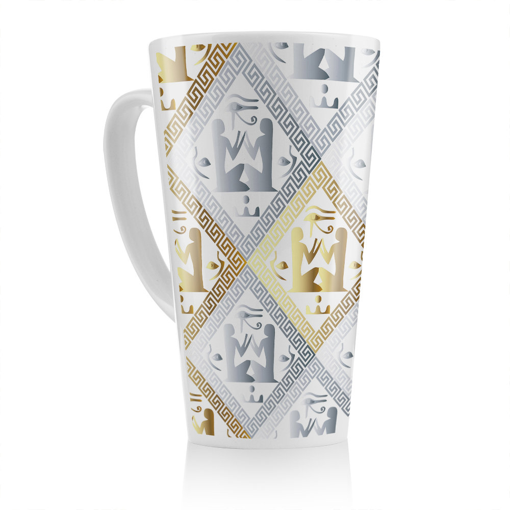 Egyptian Hieroglyphs In Latte Mug