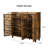 Hidden Shoe Cabinet With 3 Doors, 5 Tier Shoe Organizer Rustic Brown