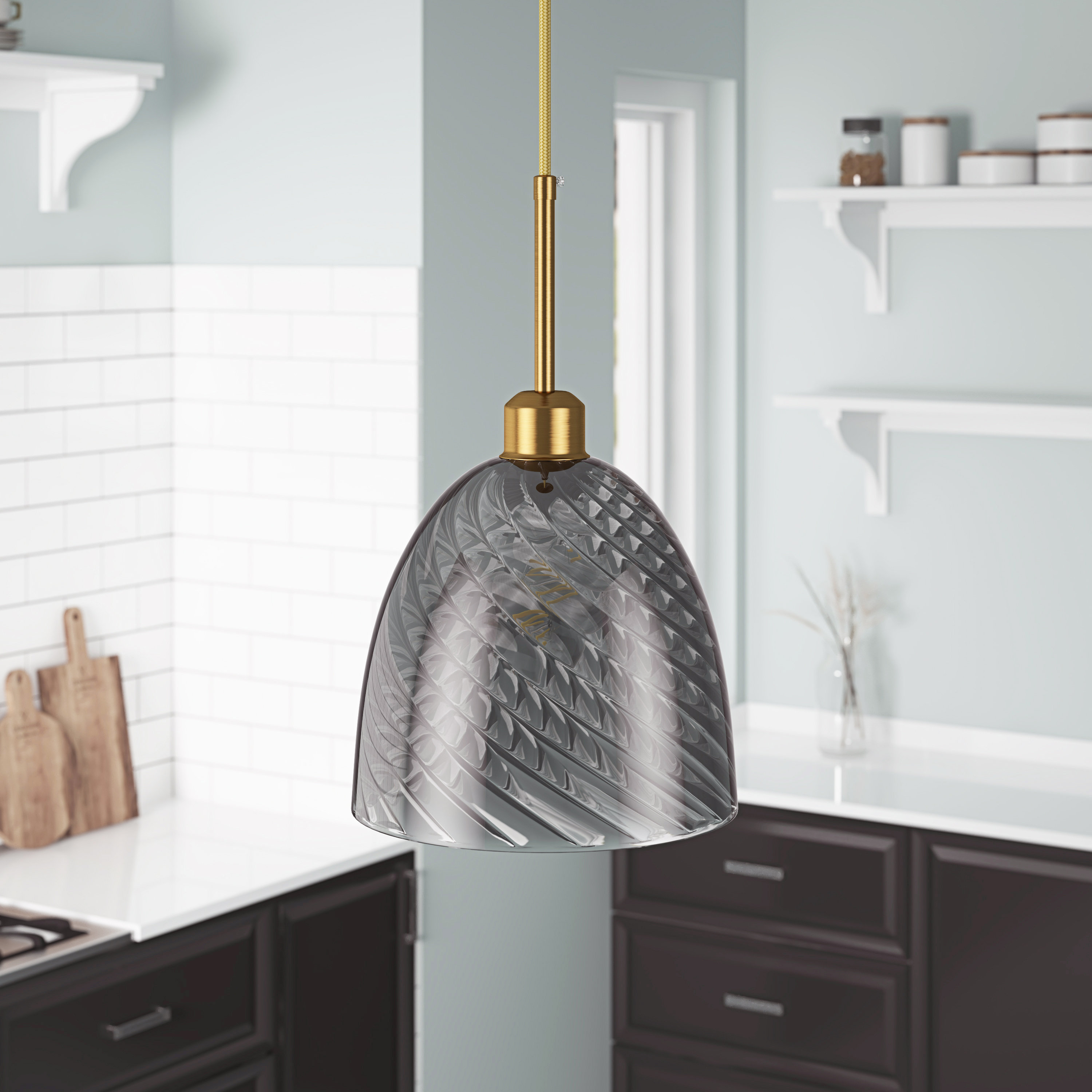 Lowes glass deals pendant light