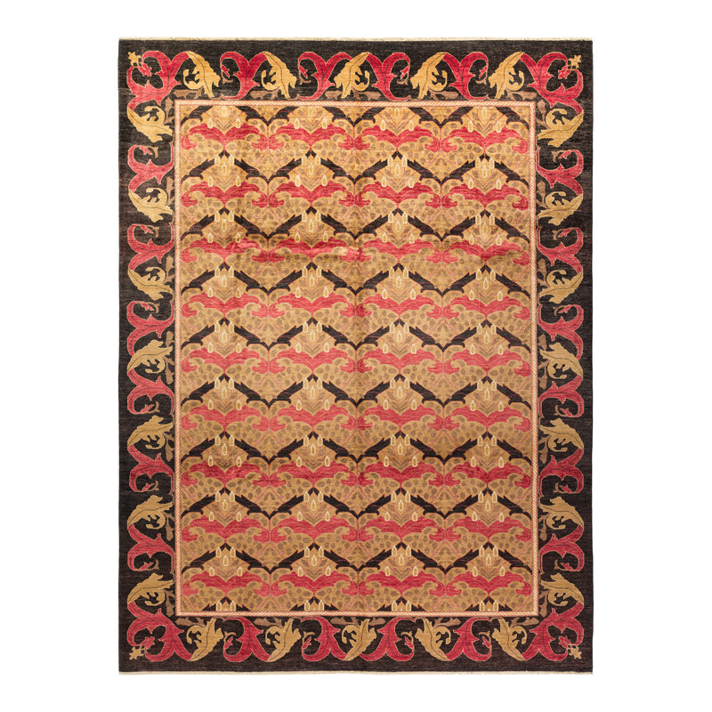 Arts & Crafts One-of-a-Kind 10' 1" X 13' 2" Hand Knotted Area Rug