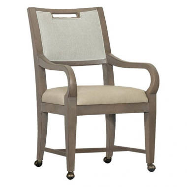 Upholstered King Louis Back Arm Chair Fairfield Chair Leg Color: Tobacco, Upholstery Color: 8789 Juniper