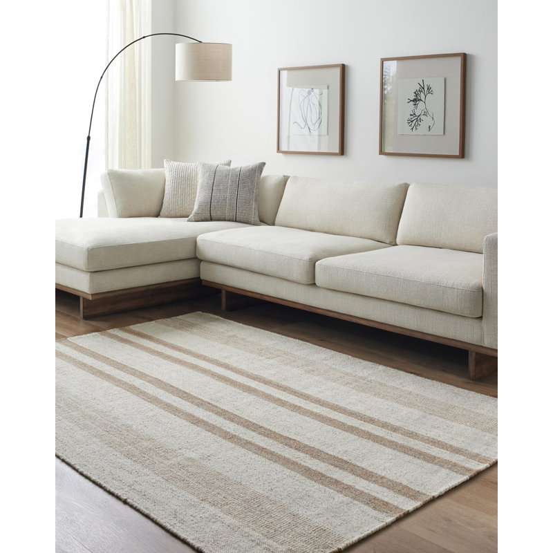 Maia Hand Tufted Wool Striped Rug, Rectangle 9' x 12'