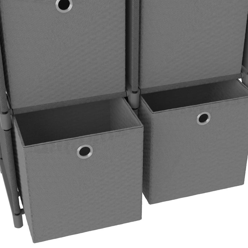 Horance 103cm W Metal Shelving Unit, Grey