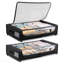 Ensemble de 2 contenants roulants de rangement sous le lit avec couvercle transparent, conception polyvalente peu encombrante et roulettes multidirectionnelles Smooth-Glide - idéales pour organiser les vêtements, les chaussures et plus encore