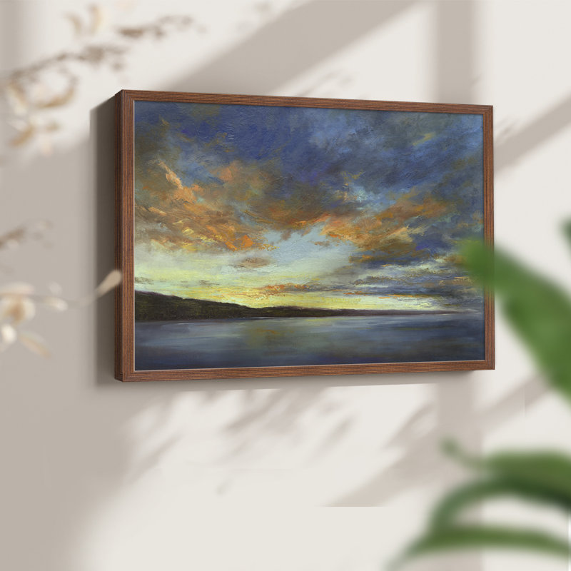 Coastal Views IV - Reproduction encadrée - Restickable, H 8 po x l 10 po, Noyer