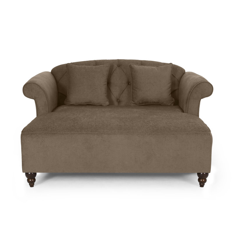 Chaise longue Bernabeu, Polyester à 100 % de couleur brune