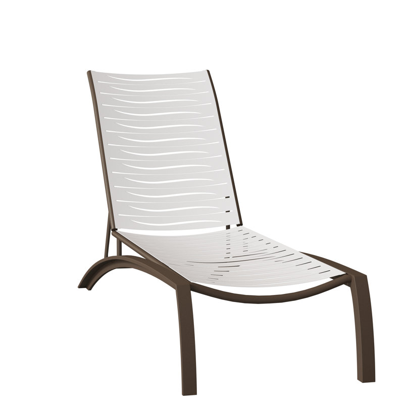 South Beach EZ Span™ Outdoor Metal Chaise Lounge, Greco, Aged Bronze Vinyl