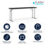 Table rectangulaire pliante en plastique pour l'entraînement et les événements Parker-66796319-66796323