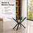 47.24" Rectangular Tempered Glass Dining Table With Metal Legs-884011536