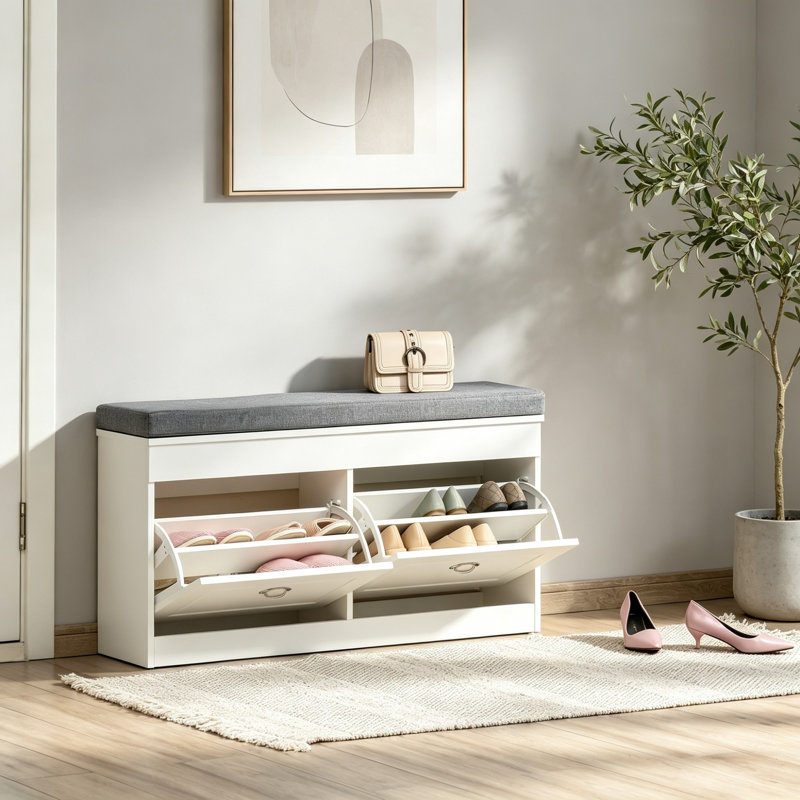 8 Pair Shoe Storage Bench