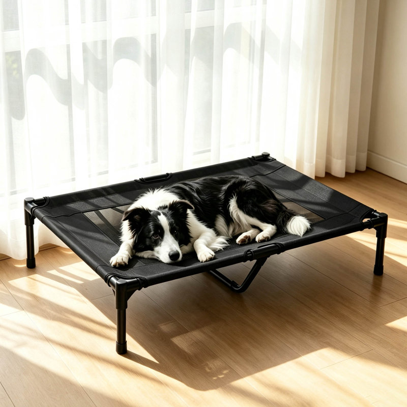 Polyester Pet Bed, Black