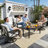 Outdoor Metal 4 Person Seating Group With 2 Swivel&Rocking Chair