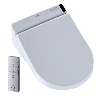 TOTO® C200 WASHLET®+ Ready Electronic Bidet Toilet D-Shape Bidet Toilet Seat with PREMIST™, Cotton White