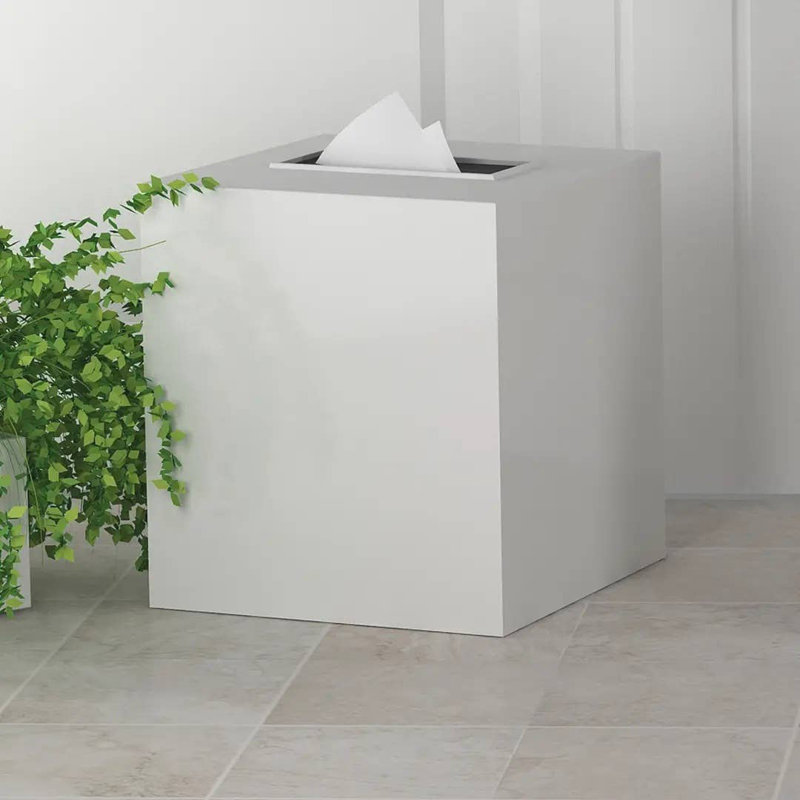 Housse pour boîte à mouchoirs Oneita | Porte-boîte à mouchoirs carré en résine | Blanc