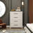 Roundhill Furniture Realynn 6-Piece Wood Bedroom Set, Panel Bed with Dresser, Mirror, Chest, and 2 Nightstands, Off-White Finish-109268144