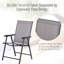 2 chaises de patio pliantes, accoudoirs extérieurs empilables pour la pelouse, le camping et la plage. Métal gris, sans assemblage, capacité de camping de 242 lb