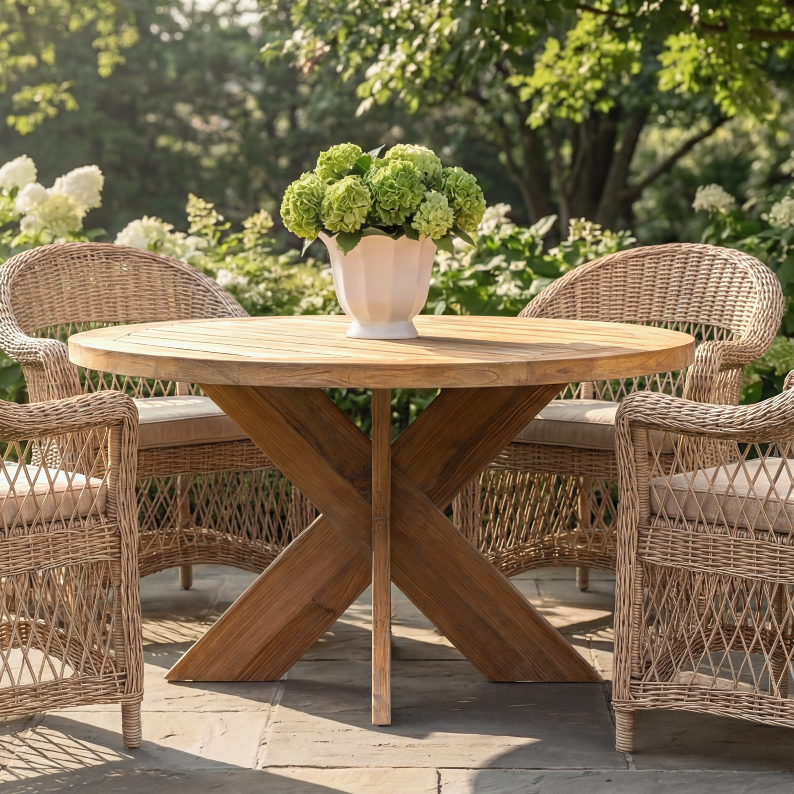 Beardall Teak Patio Dining Table, 59"
