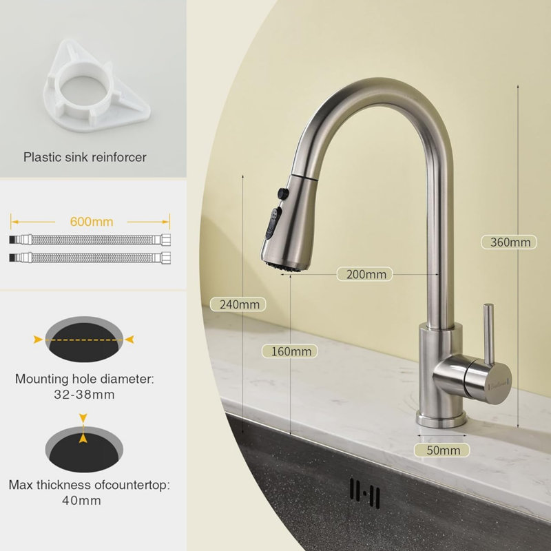 Belfry Kitchen Pull Out Kitchen Faucet