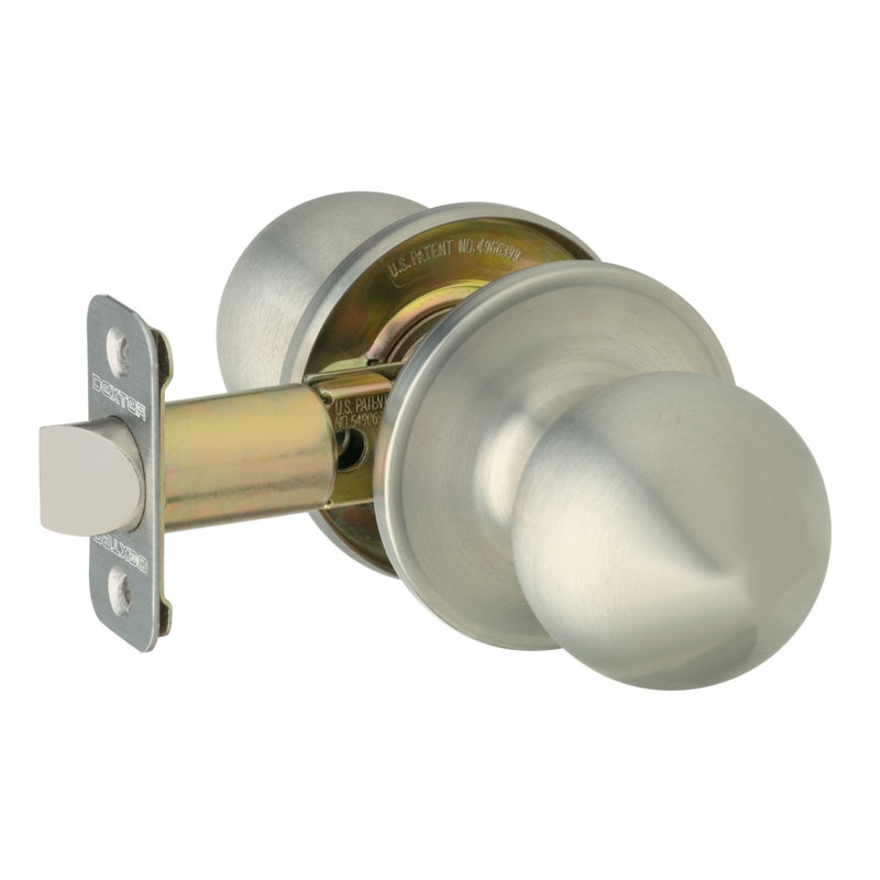 Bouton de porte de passage Byron, Acier inoxydable