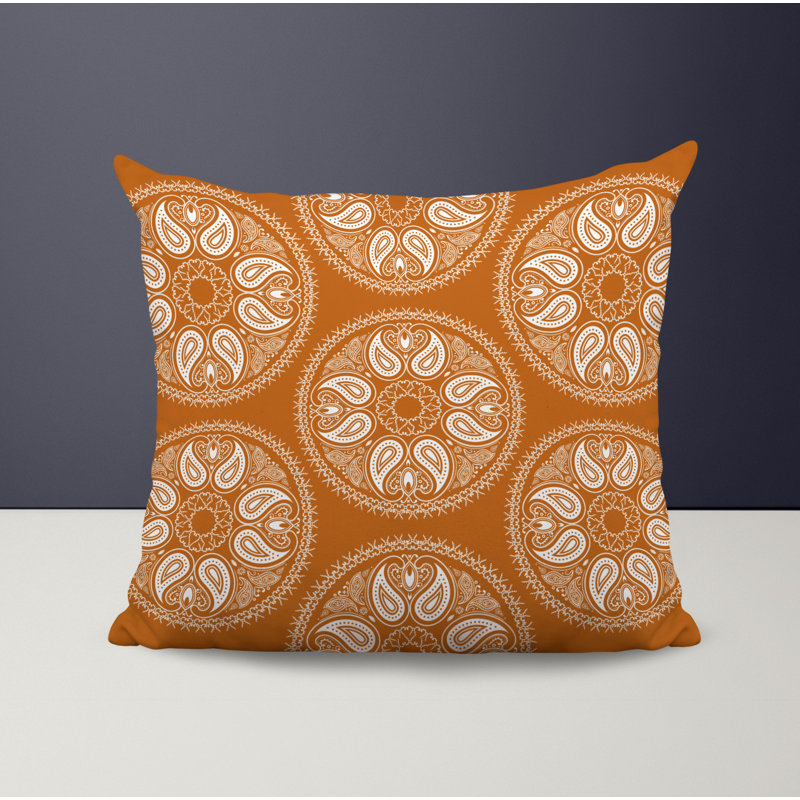 Housse et insert de coussin décoratif en polyester, L 19 po x H 19 po, Orange