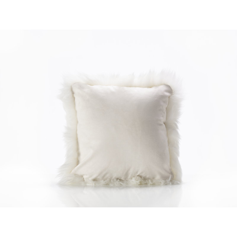 Sheepskin Cushion with Inner, Ivory