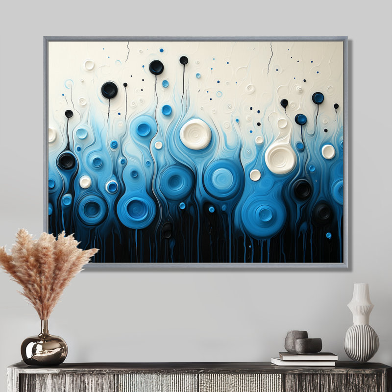 Peinture Whisnant, H 30 po x l 40 po, Floater Framed, Argent argent