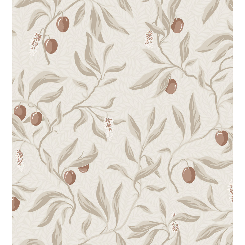 Villa Dalaro 2 Floral Wallpaper Roll, Linen