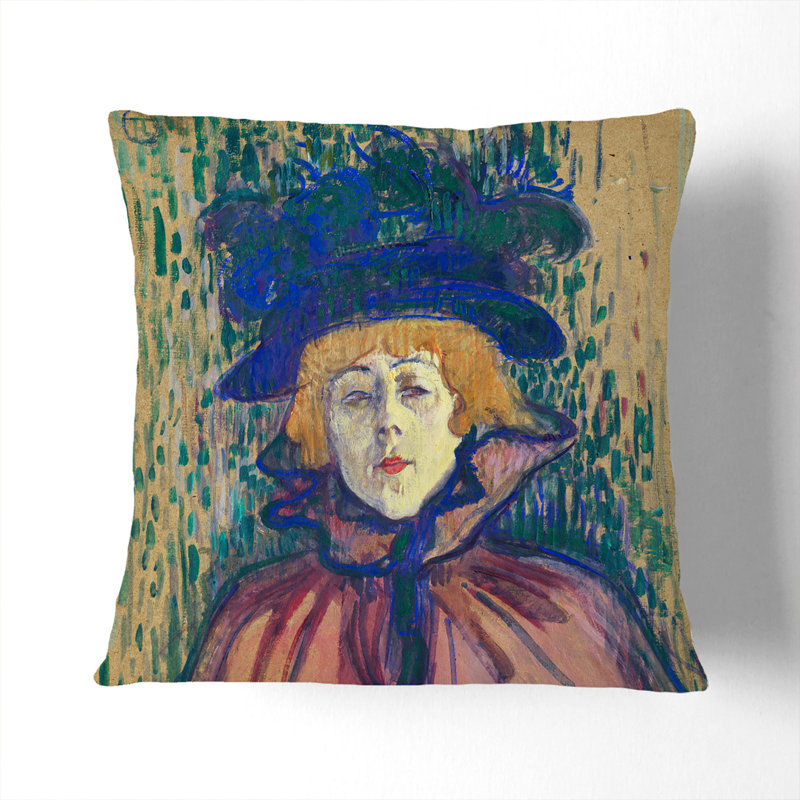 Square Cushion, 40cm H x 40cm W x 15cm D, Brown, Purple, Blue