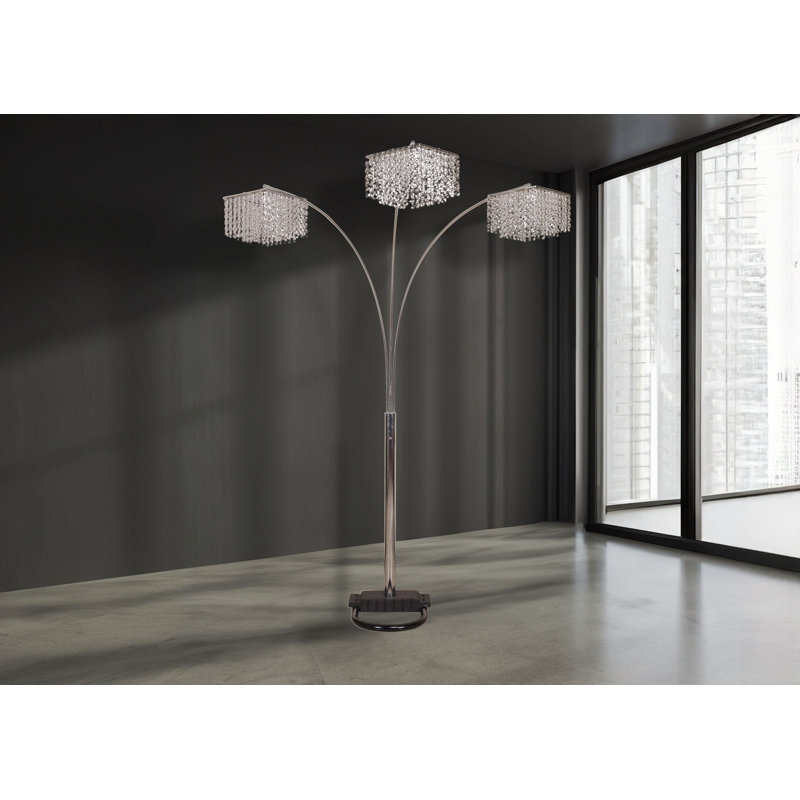 Lampe courbée de salon à arche de cristal de style moderne et luxueux 1Pc