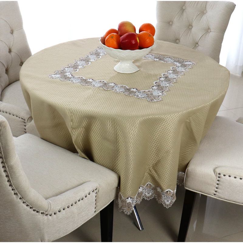 Omara Geometric Round Tablecloth, 72" x 72"