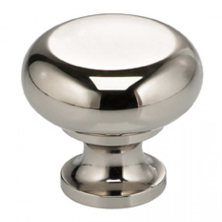 Poignée champignon surdimensionnée, H 1,23 po x l 1,23 po x P 1,13 po, Nickel poli