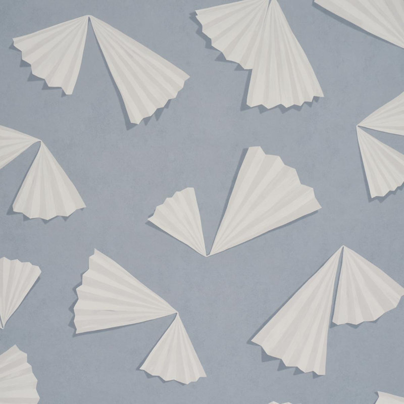Papier peint Schumacher X Antoinette, Bleu