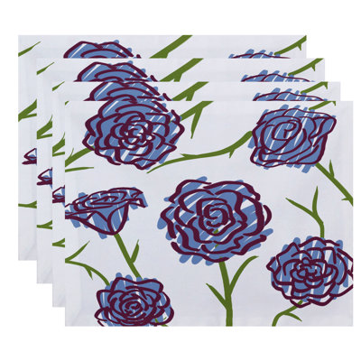 Slezak Polyester Floral Rectangle Placemat