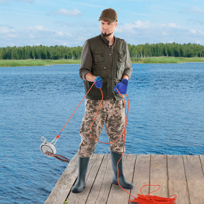 2000 LBS Strong Fishing Magnet Kit Double Sided Pull Force and Rope Carabiner