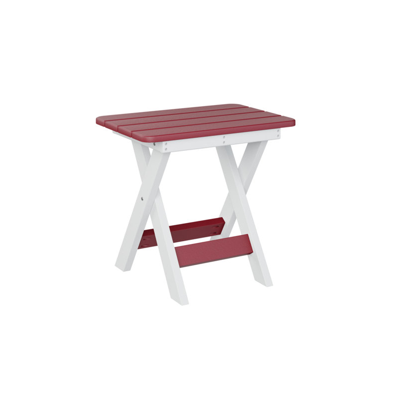 Folding End Table, Scarlet Red