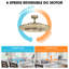 Ventilateur de plafond en cristal 33 po avec lumières DEL et télécommande