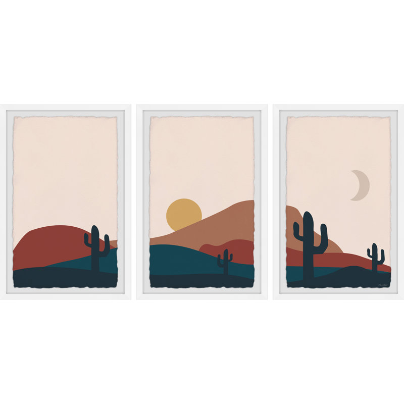 To The Dunes by Marmont Hill - 3 Piece Single Picture Frame Painting, 123cm H x 61cm W x 3.81cm D