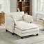 Chaise d'appoint avec repose-pieds pour le salon, la chambre à coucher et le bureau personnel