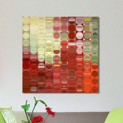 "cercles et carrés 42" par mark lawrence, impression sur toile tendue