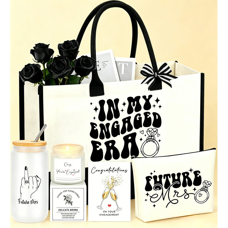 Tasse en verre pour le futur, cadeau de fiançailles pour sa fiancée, cadeau de fête de mariage pour les dames nouvellement fiancées
