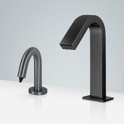 Valence Oil Rubbed Bronze Commercial Touchless Motion Sensor Faucet and Automatic Soap Dispenser Set