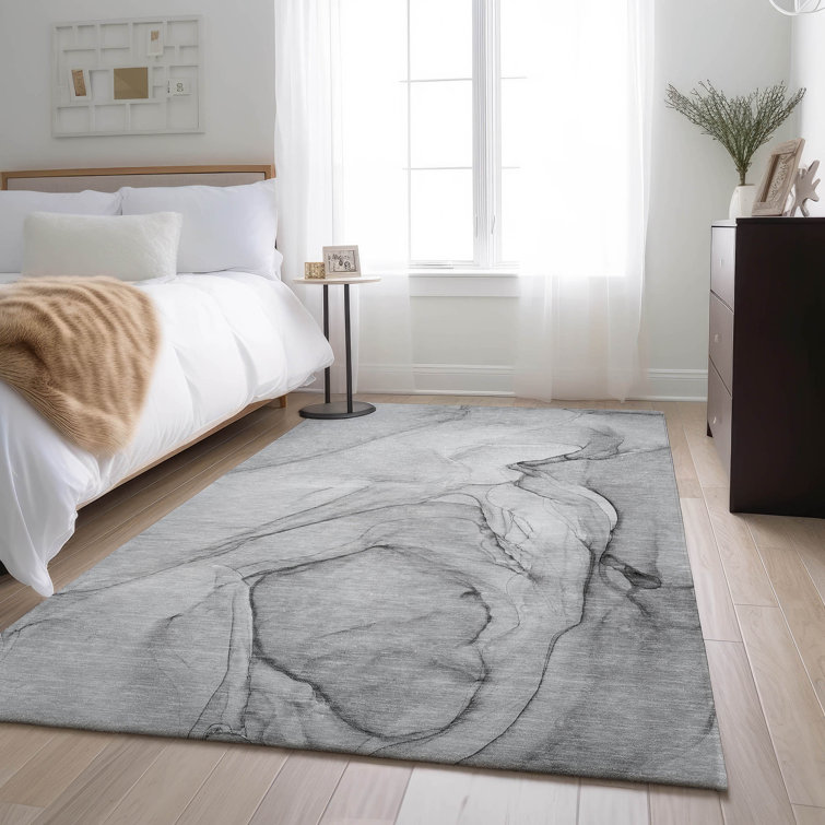 Premium Machine Washable Cerrito AMF502 Gray Rug