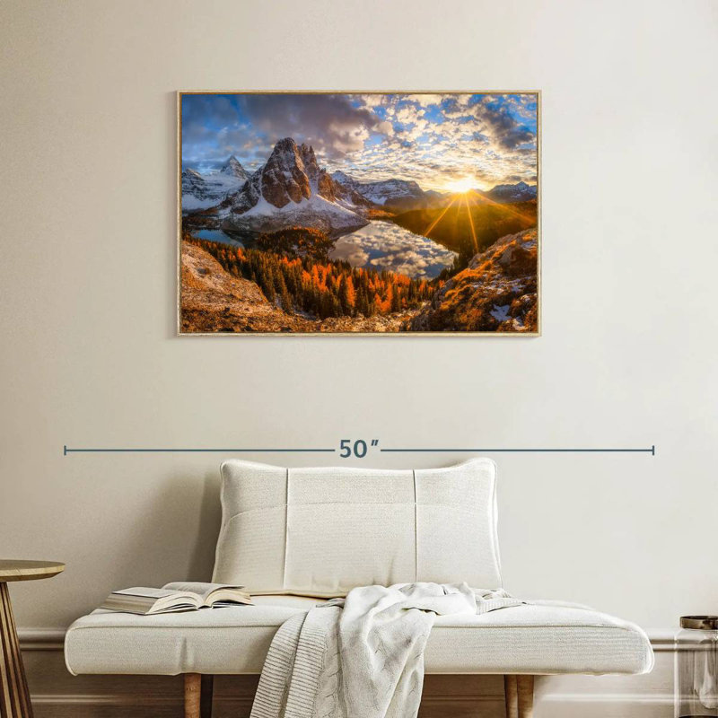Le paradis sur terre, Cadre flottant en bois naturel, 37 po x 25 po