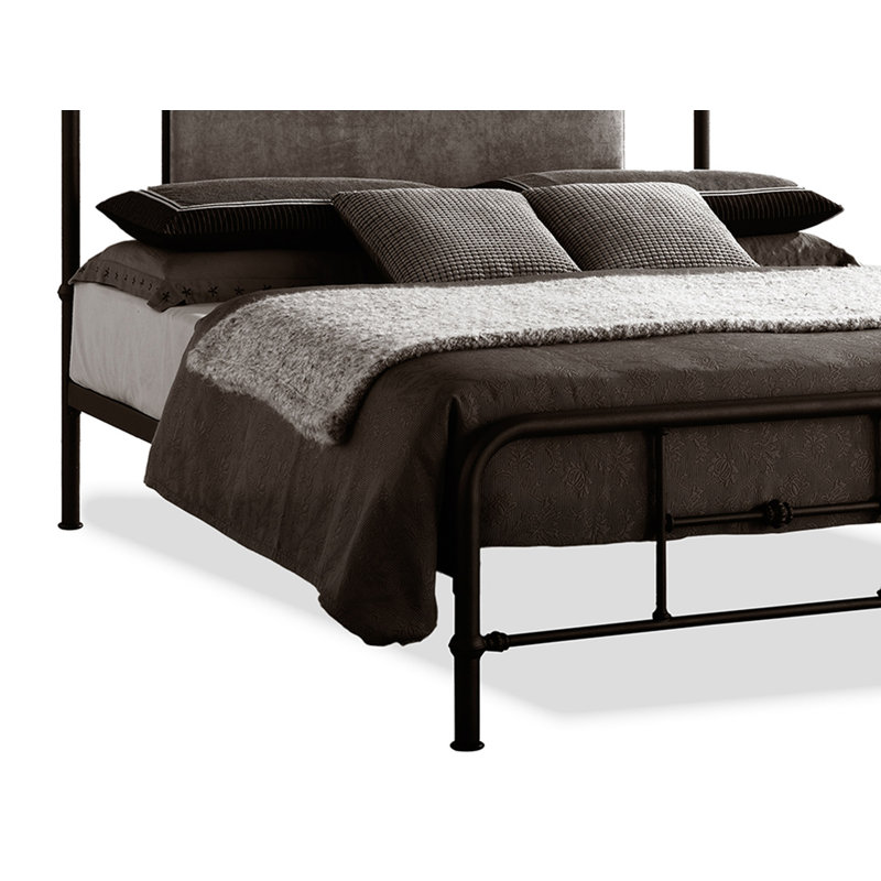 Lit plateforme en tissu d’ameublement Willena, Double