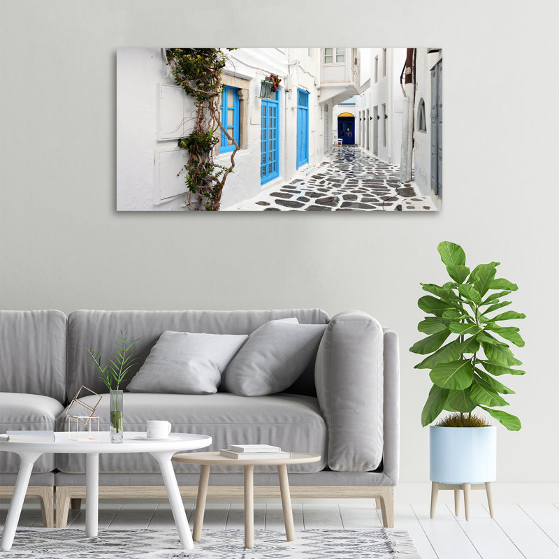Greek Streets - Wrapped Canvas Print