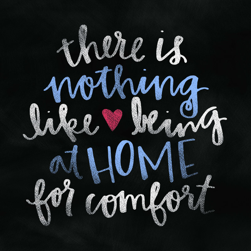 At Home - Wrapped Canvas Painting, 12" H x 12" W