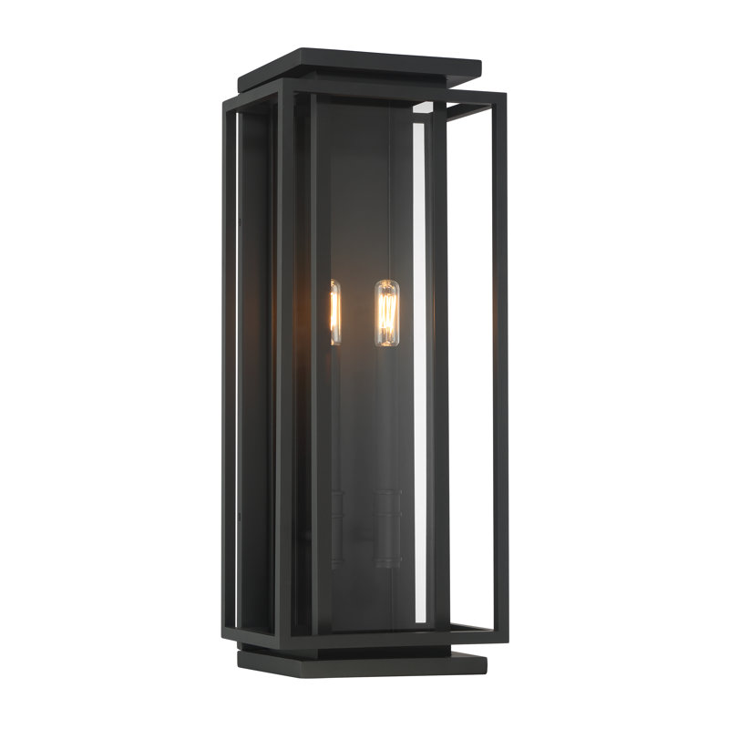 Applique murale d'extérieur 2 lumières Stratford 23,5 "de haut, H 23,5 po x l 9,5 po x P 7,25 po