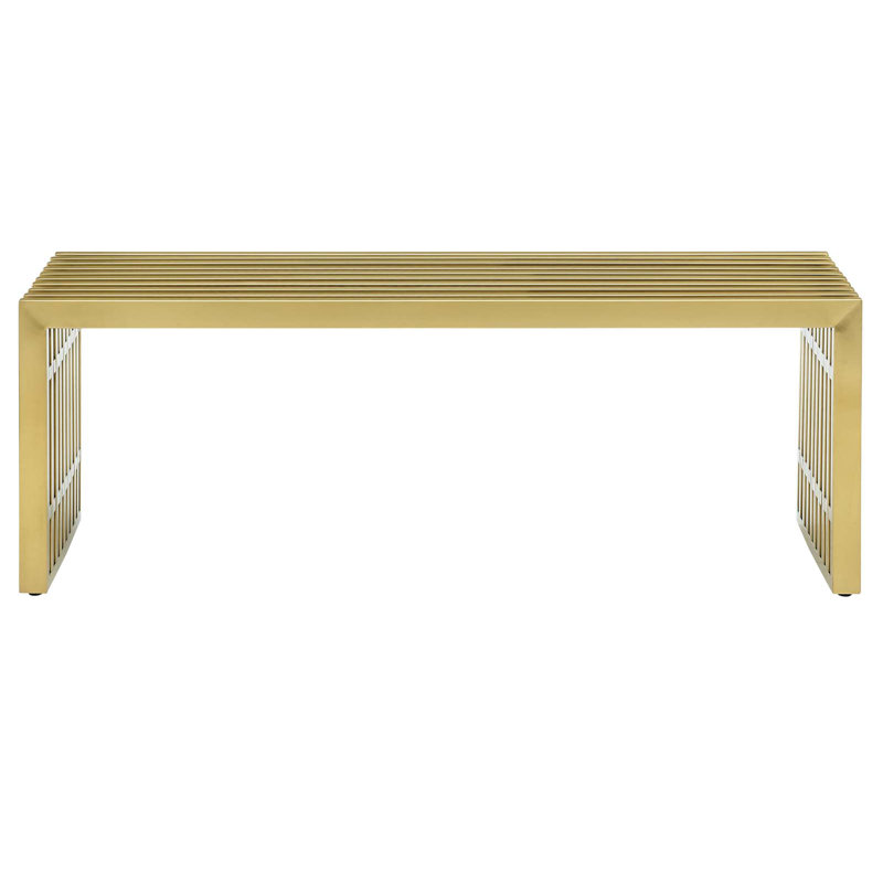  Metal Bench, 17" H x 46.5" W x 15" D