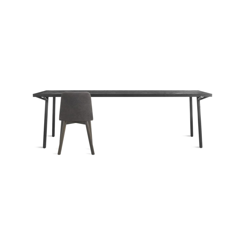 Branch Solid Oak Dining Table, 33" W x 91" L, Black, Black Oak