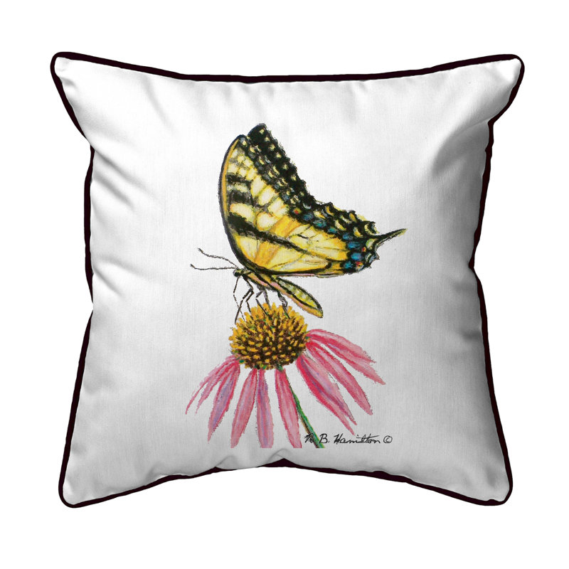 Coussin intérieur/extérieur à papillon tiger machaon Garden, Petit